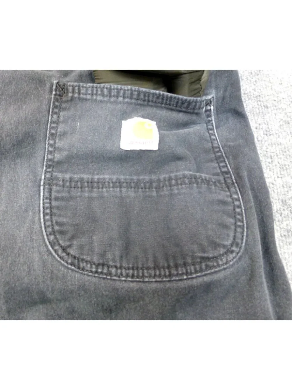 Carhartt Rugged Flex Relaxed Fit Rigby Dungaree Work Pants Mens 48x30 Gray Workw - Picture 13 of 15